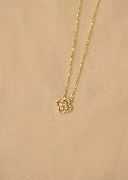 cadena-enchapada-flor-doble